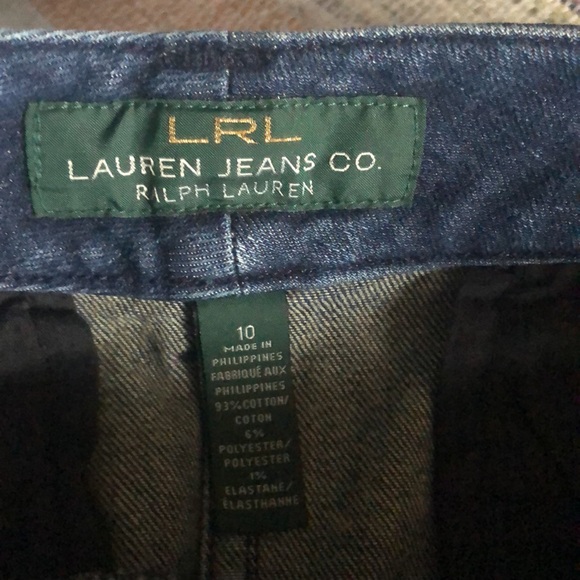 LRL Lauren Jeans Co. Ralph Lauren denim skirt unique button pockets 10 - Picture 5 of 5